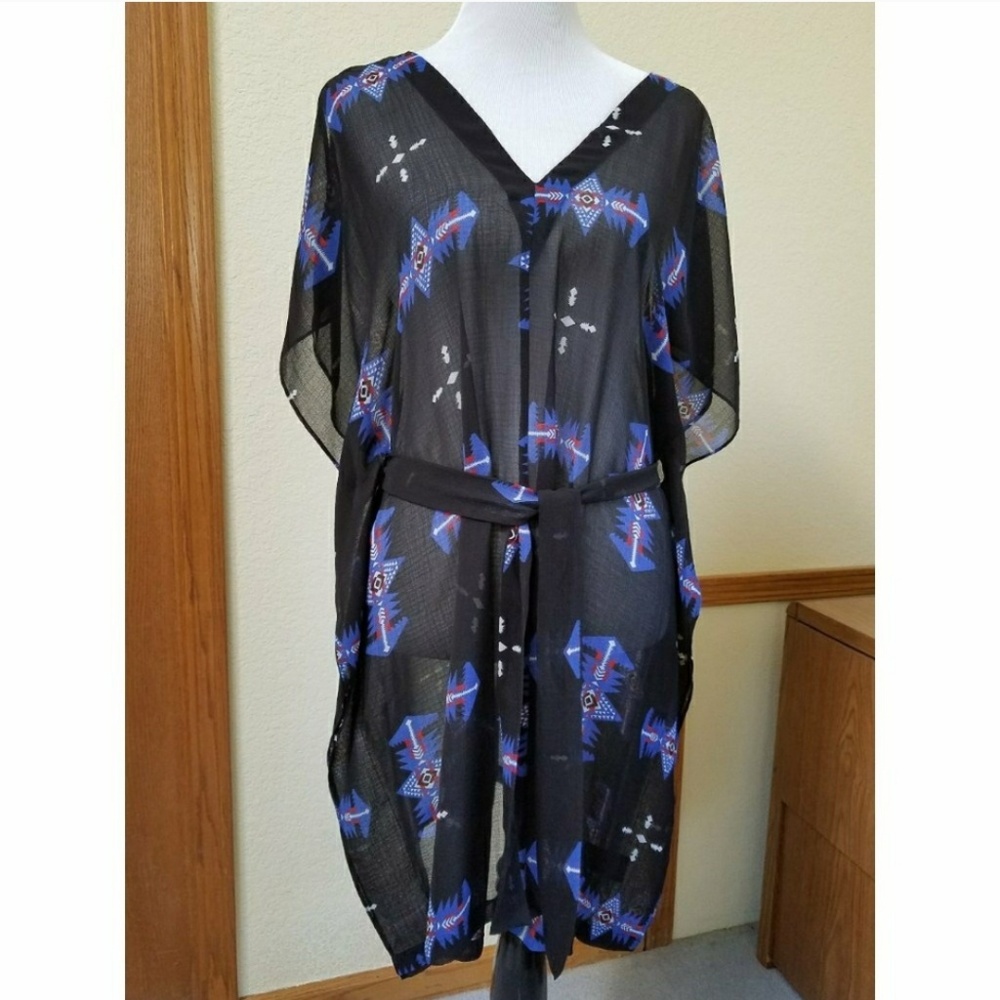 BB Dakota Blue Print Swimsuit Cover-up